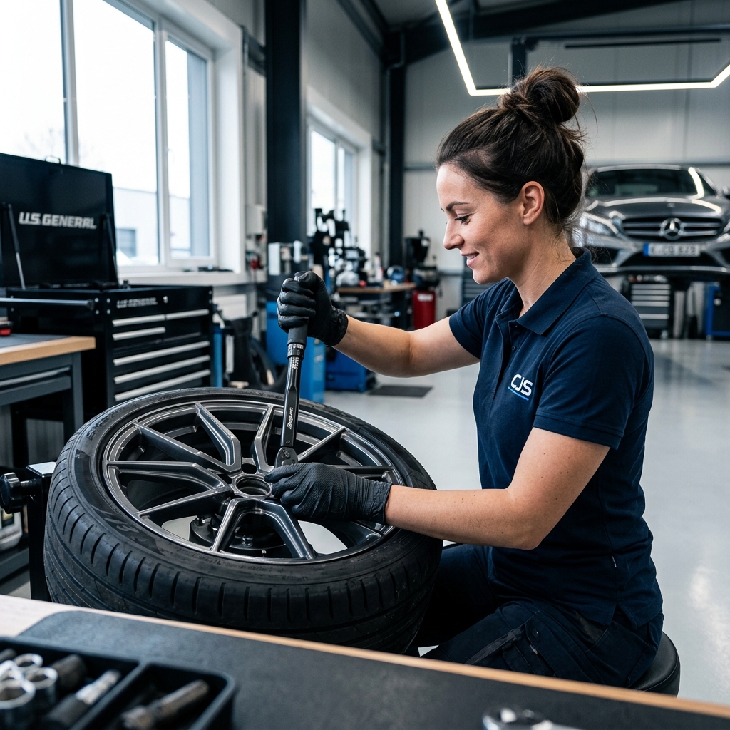 CJS Mobile Tyre Technician Working